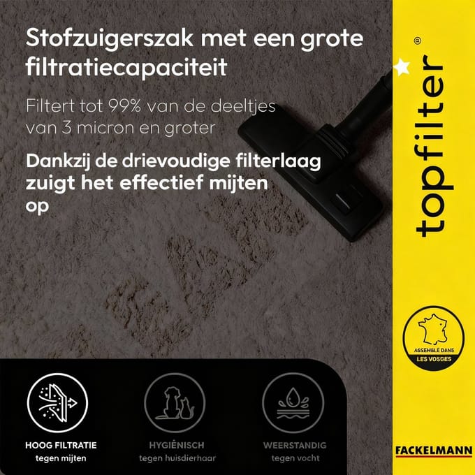Set van 4 stofzuigerzakken voor EIO en Chromex TopFilter Premium