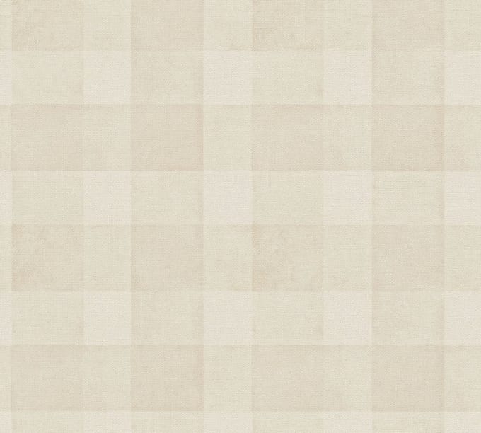 RUITEN BEHANG | Geblokt - Beige - A.S. Création Natural Living D`eco