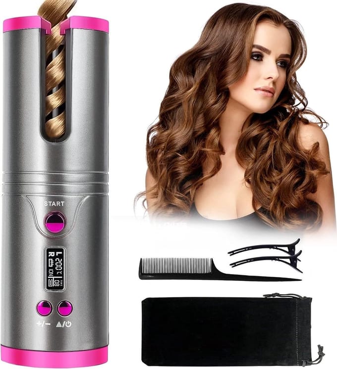 Draadloze Krultang - Automatische Styler - Haar Styling - Verstelbare Temperatuur - 500 Gram