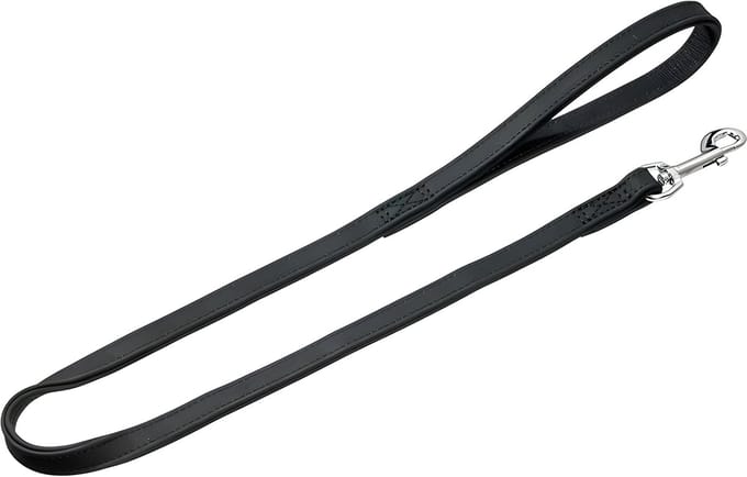 Karlie Buffalo - Hondenriem - Leer - Zwart - 18 mm x 100 cm