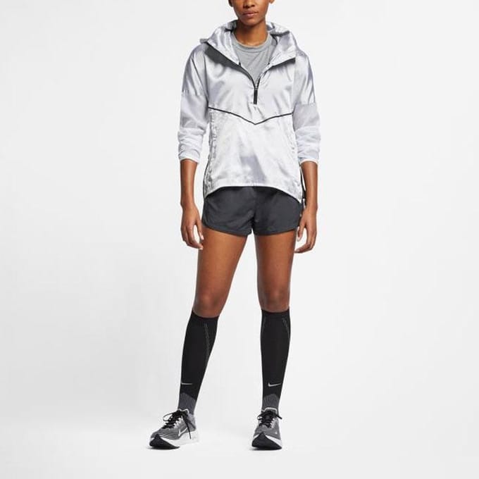 Nike Reflective Panel Hooded Jacket Dames Jassen Wit AT1129-095 M gray