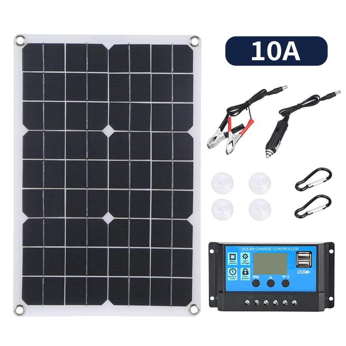 Draagbare 300W Zonne Flexibele Paneel Kits Monokristallijn Silicium Zonnepaneel with 10A controller