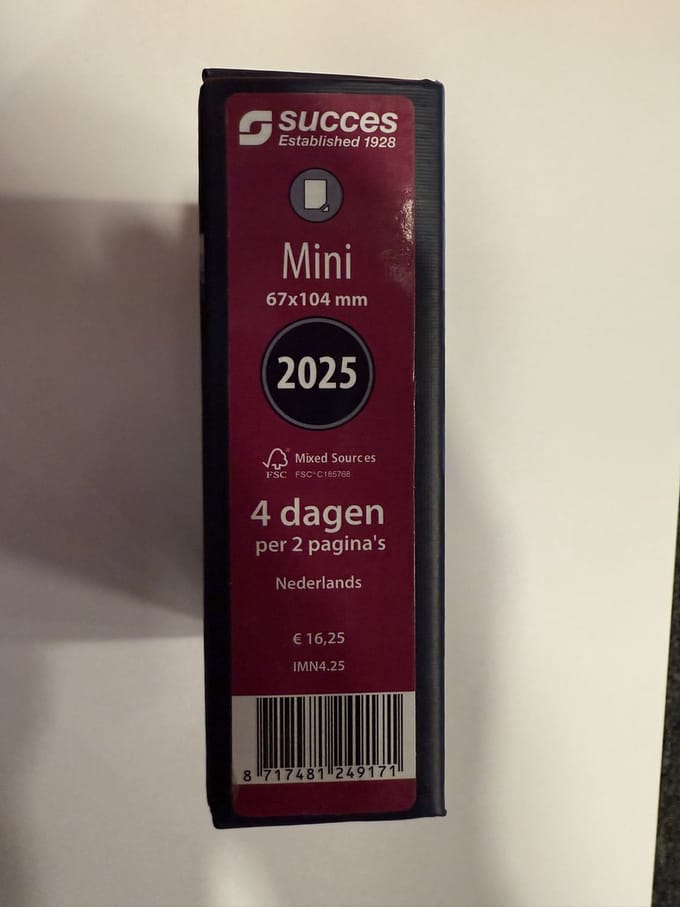 Agendavulling 2027 Succes Mini 4dagen/2pagina's
