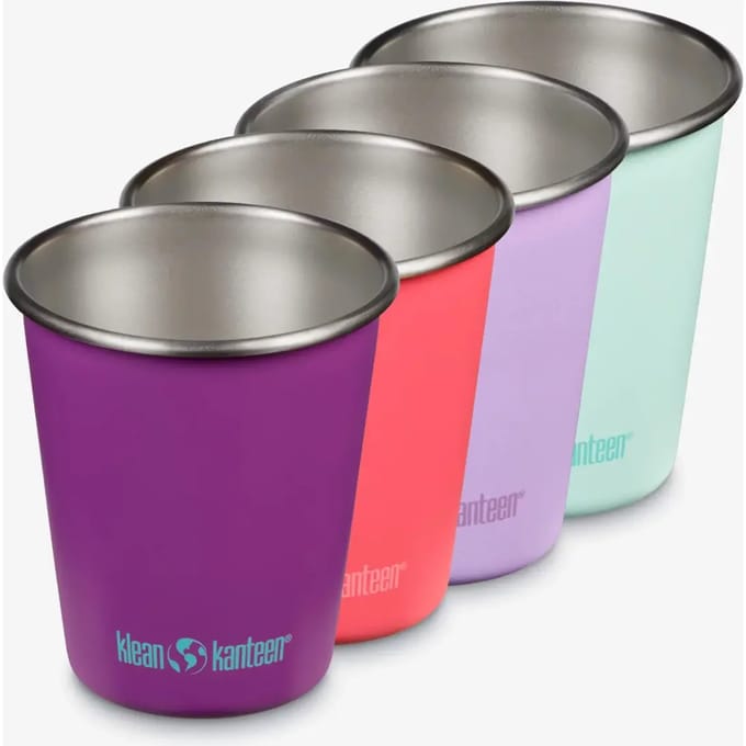 Klean Kanteen - RVS Drinkbeker 296ml - 4Pack - set van 4 rvs bekers - gekleurd - Butterflies