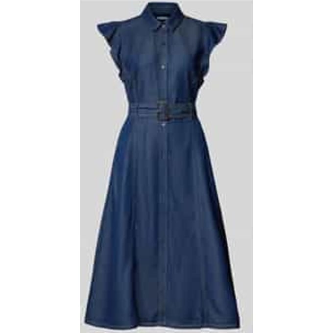 Fit and Flare denimjurk van lyocell