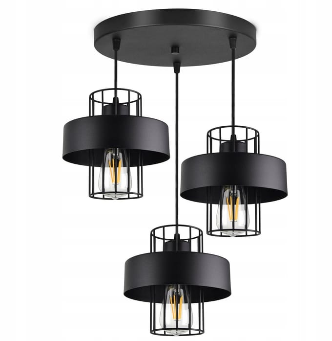 Luxe Hanglamp Zwart Wit Loft Stijl E27 - In hoogte verstelbaar