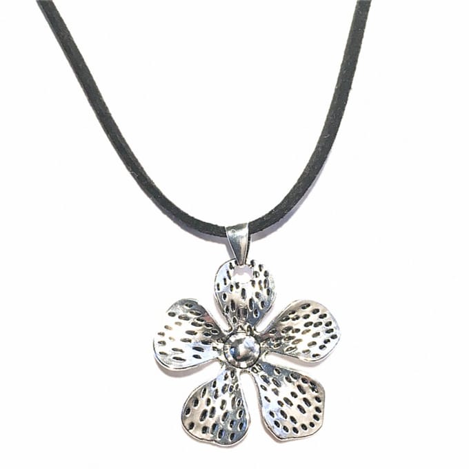 Ketting-Bloem-Metaal-45 cm-Rachel- Charme Bijoux