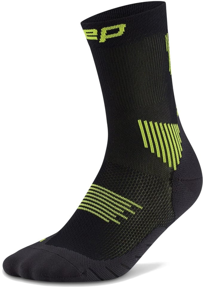 CEP Core Run Socks Mid Cut 5.0, hardloopsokken, heren, zwart/groen