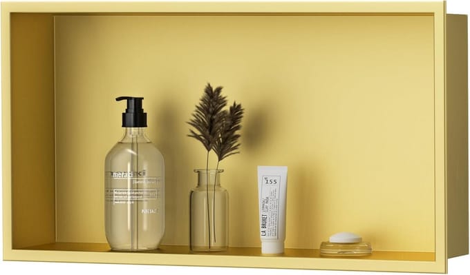 AquaVik Inbouwnis Inbygg 30x60x7 cm Stockholm Goud
