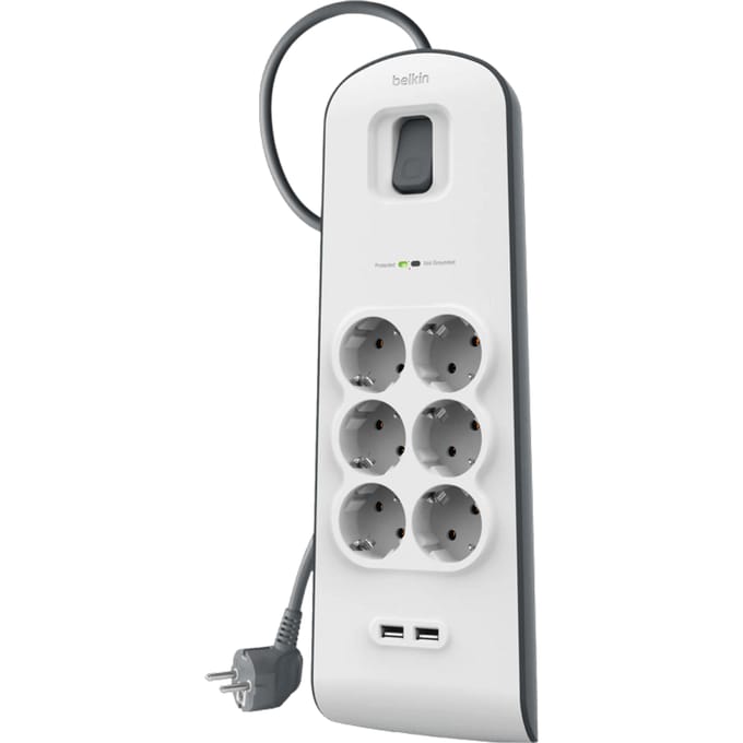 Belkin Surge Protector 6 outlet 2 meter 2x usb