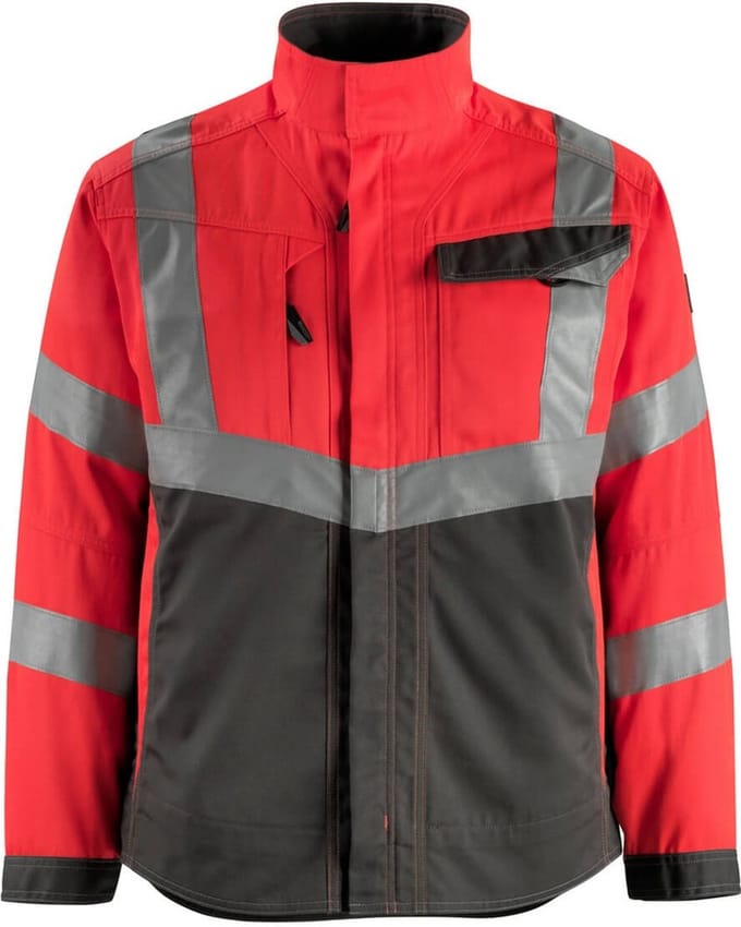 Mascot Safe Supreme Jas 15509-860 - hi-vis rood/donkerantraciet - M
