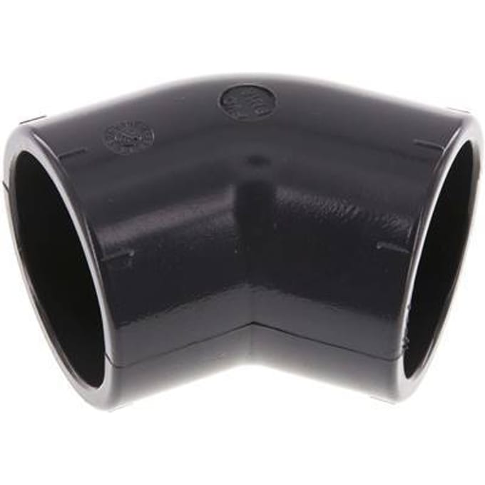 PVC 45 graden L-Fitting Lijmmof 50x62mm [2 stuks]