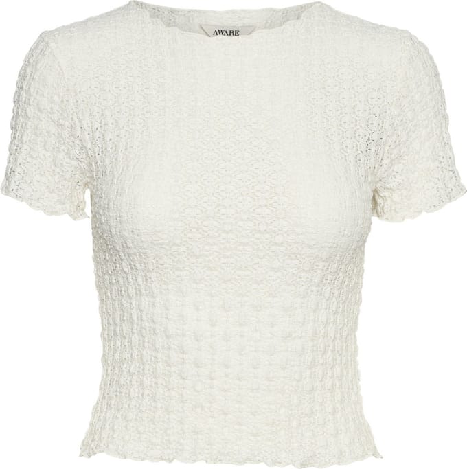 Vero Moda T-shirt Vmshelby Ss O-neck Short Top Vma No 10311731 Snow White Dames Maat - S