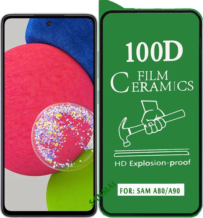 Samsung Galaxy A90 Screenprotector Folie Screenprotector Folie Anti-Shock 100D HD Explosion-proof Ceramics Protector Film -2 STUK