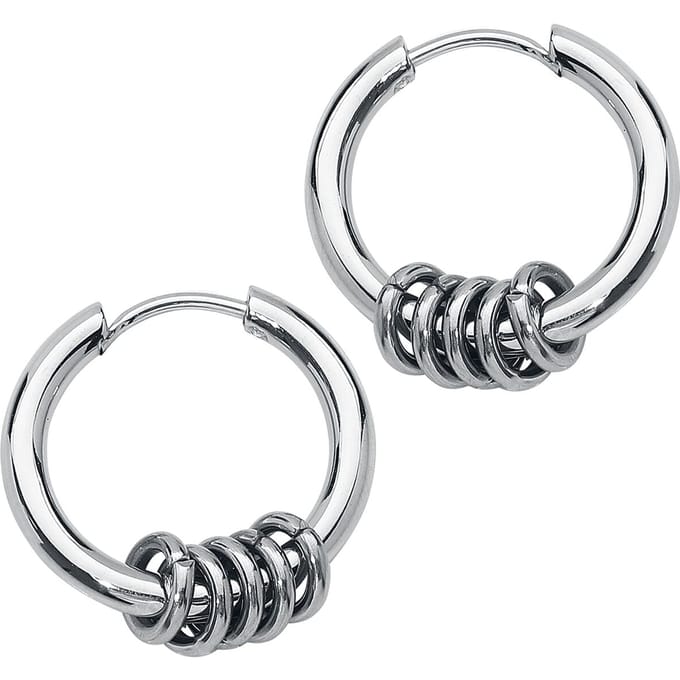 etNox Creole Ringe Dames Oorbel - zilverkleurig - Standard