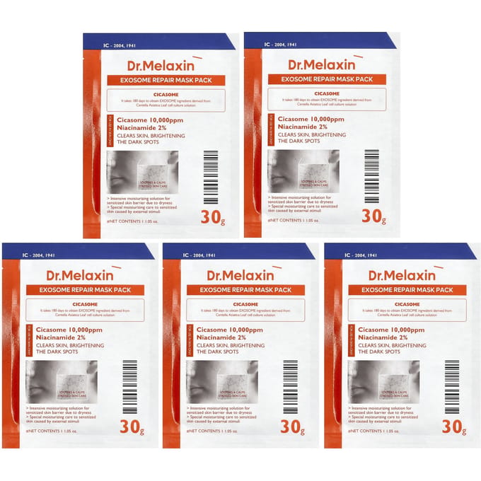 Dr.Melaxin Exosoom Herstellend Gezichtsmasker 1 Pak (5 vellen) beige
