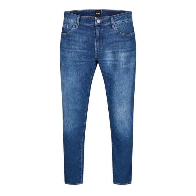 Boss Heren Delaware 3-1 771 effen slim-fit spijkerbroek (Medium Blauw)