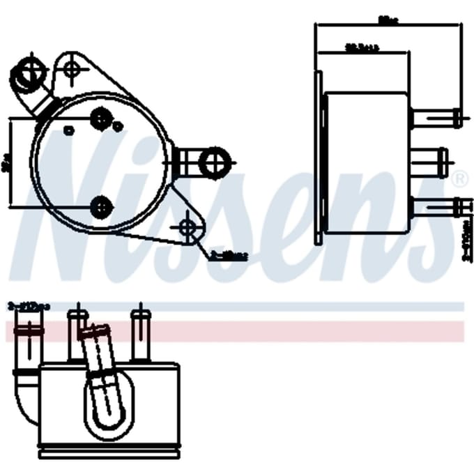 Olie radiator, automatische versnellingsbak NISSENS 91284