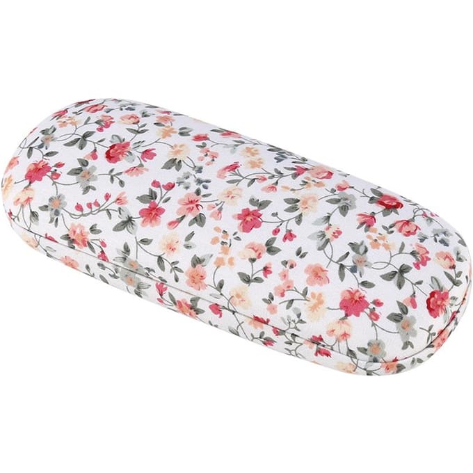 Protable Bloemen Zonnebril Bril Etui Beschermtassen Harde Doos Houder wit