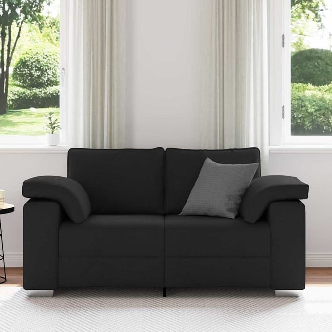 vidaXL - Loveseat - Zwart - 160 - cm - Stof