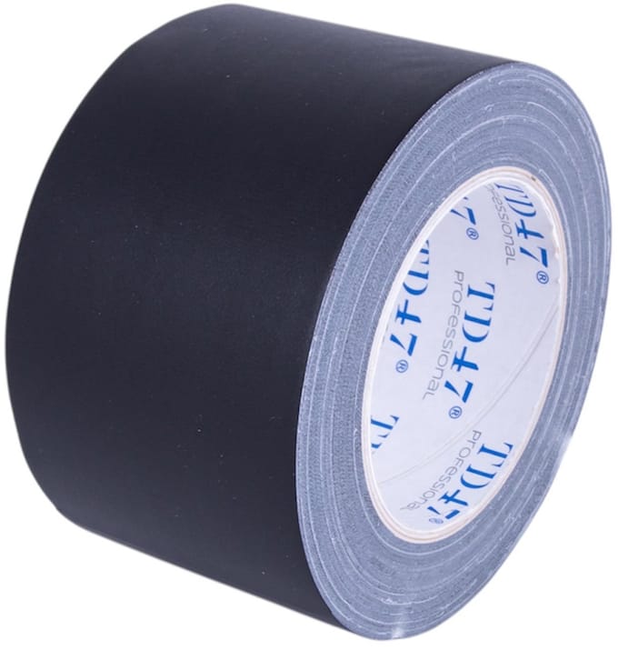 TD47 Professional Gaffa Tape 75mm x 25m Mat Zwart