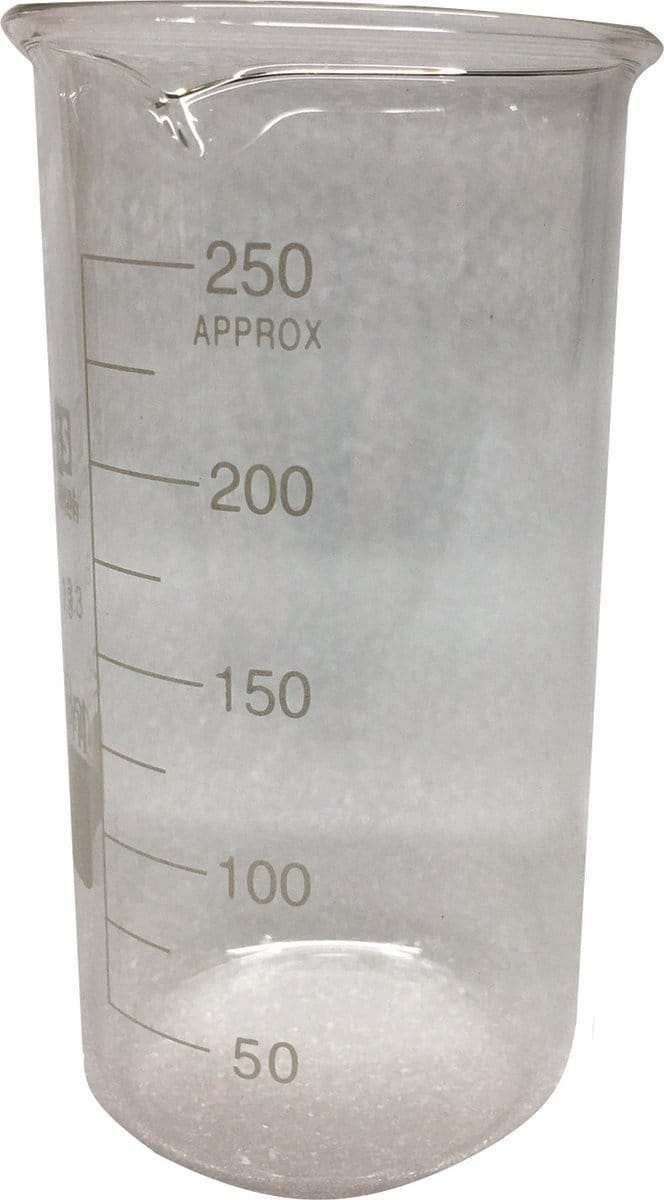 Bekerglas 250 ml – Hoog model van hittebestendig borosilicaatglas