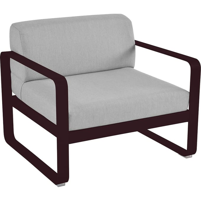 Fermob BELLEVIE fauteuil - B9 zwarte kers - 79 Flanelgrijs
