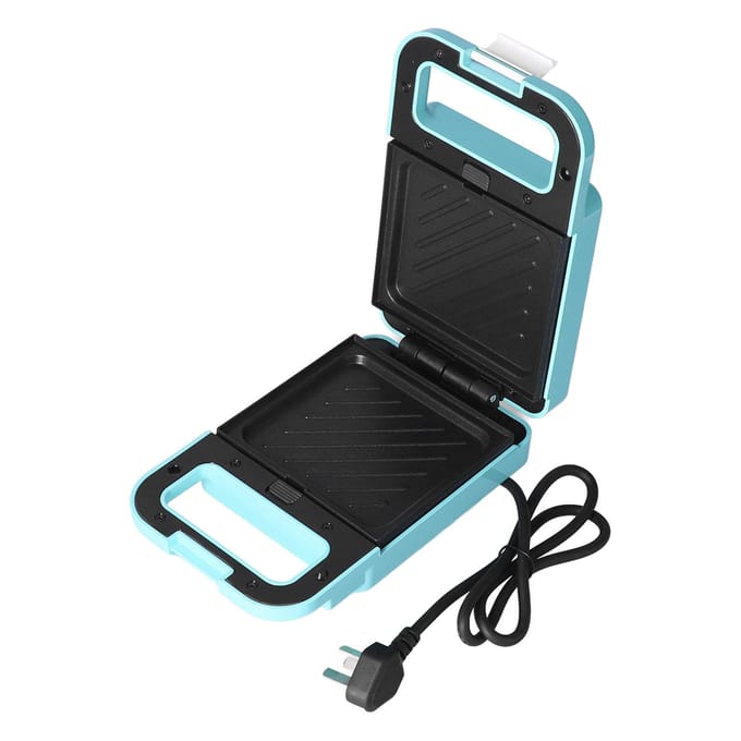 Automatisch Ontbijtapparaat Multifunctionele Mini Wafelijzer Broodjesmaker Grill Toster blue
