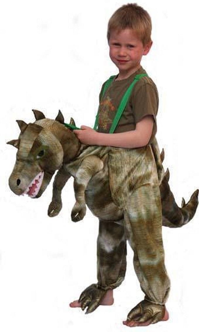 Faram Party Dinosaurus verkleed kostuum/kleding - voor kinderen - groen - T-rex - one size