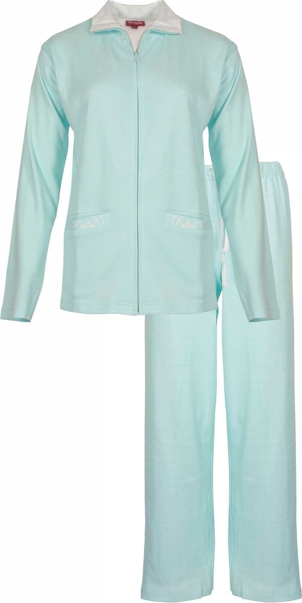 Medaillon Dames Huispak - Katoen - Licht Blauw - Maat M