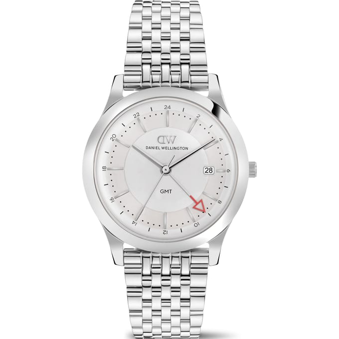 Daniel Wellington DW Watch Pathfinder GMT 7-Link Frost-White Silver 39mm