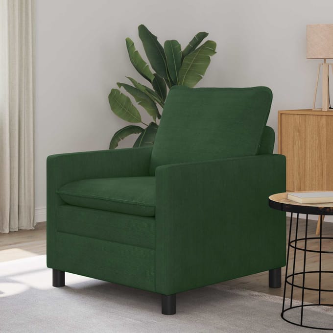 vidaXL - Bank - Jungle - Groen - 76 - x - 81 - x - 87,5 - cm - Stof