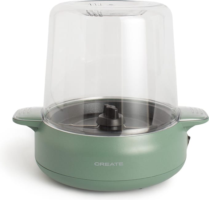 CREATE - Popcornmaker met botersmelter, klaar in 5 minuten, Kleur Sage - POPCORN MAKER STUDIO
