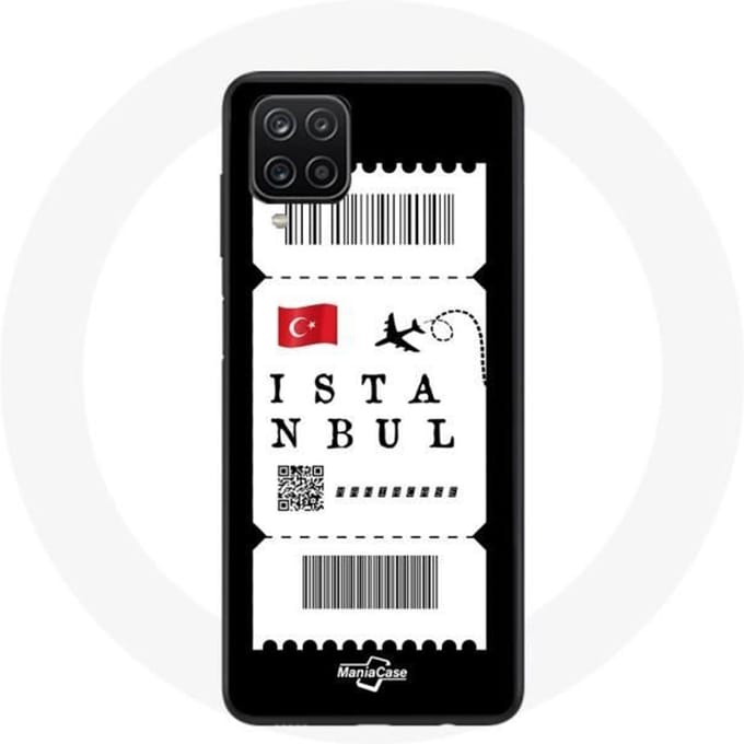 Coque Samsung Galaxy A12 Billet d'avion Istanbul