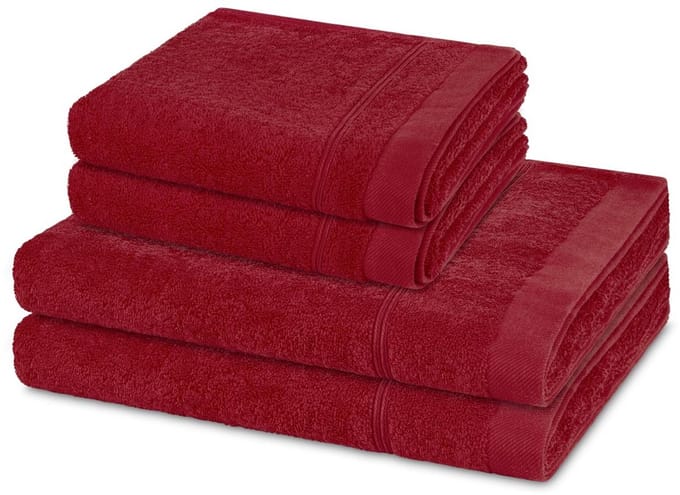 Ross Sonstiges 2 X handdoek 2 X douchehanddoek - in set 4 pack Rubin