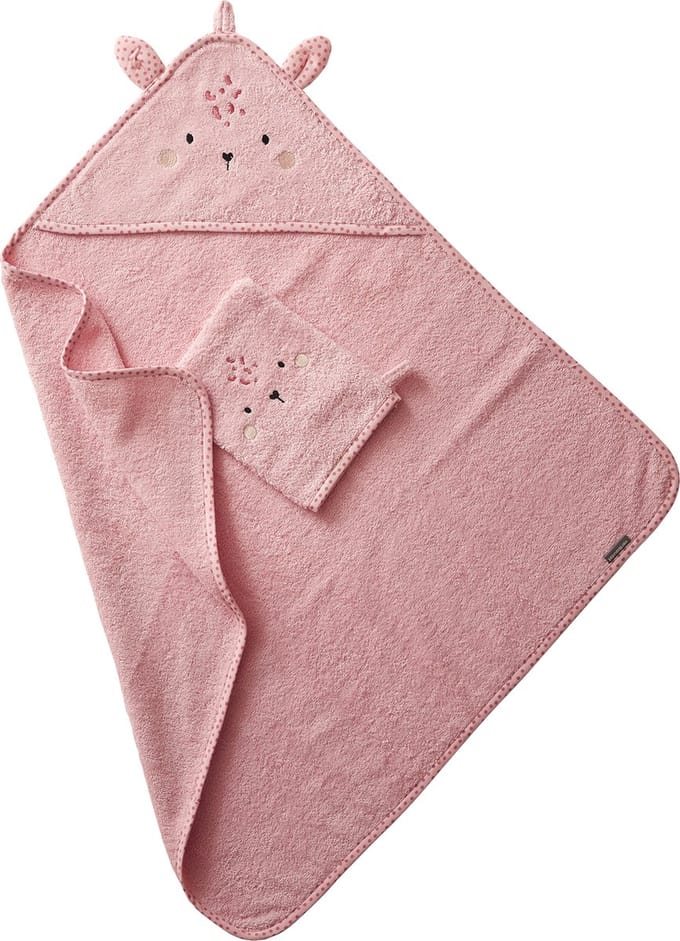Vertbaudet Babybadcape met capuchon en geborduurde dieren