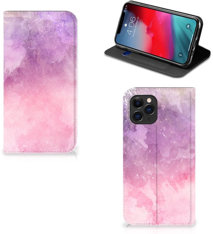Bookcase Apple iPhone 11 Pro Pink Purple Paint