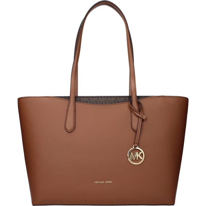 Michael Kors Bruine Leren Schoudertas