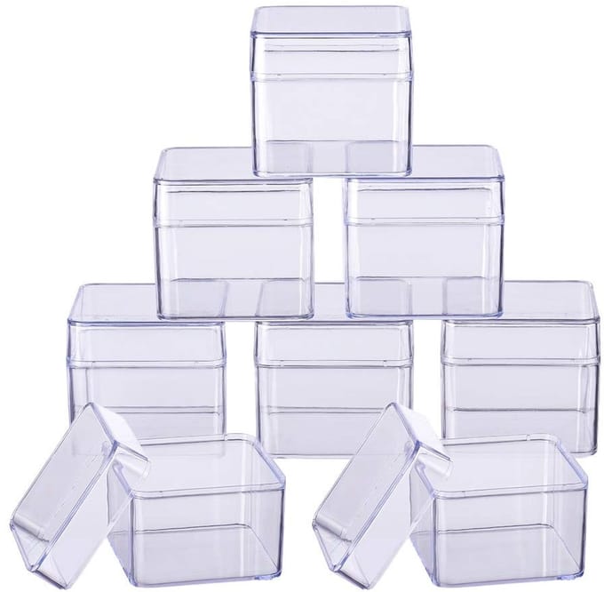 Dailygoody - Grote Vierkante Opbergcontainers - Transparante Plastic