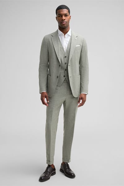 Combinatiepantalon Luc, lichtgroen gemêleerd