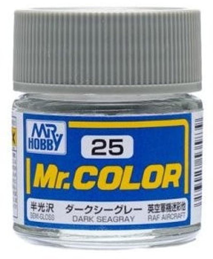 Gunze Mr. Hobby C-025 - Mr. Color 10 ml Dark Seagray - Lacquer Modelbouwverf