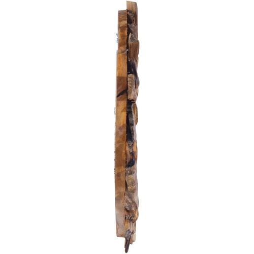 vidaXL - Wandspiegel - rond - 40 - cm - teakhout