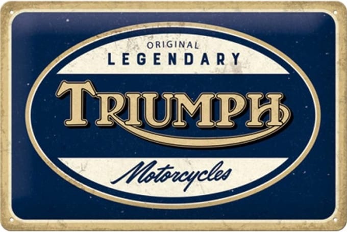 Wandbord - Triumph Motorcycles (20x30cm)
