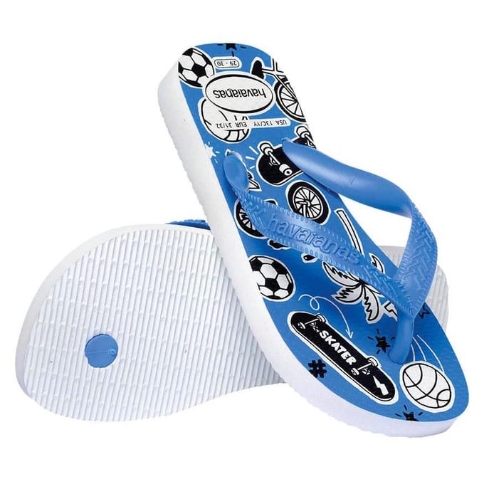 Havaianas HAV. KIDS ATHLETIC Wit/Blauw Jongens Slippers - Wit/Blauw