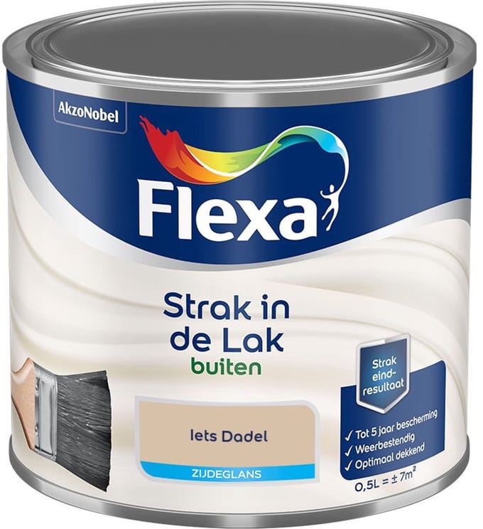 Flexa - Strak In De Lak Buitenlak Zijdeglans - Iets Dadel - Mengverf - 500 Ml