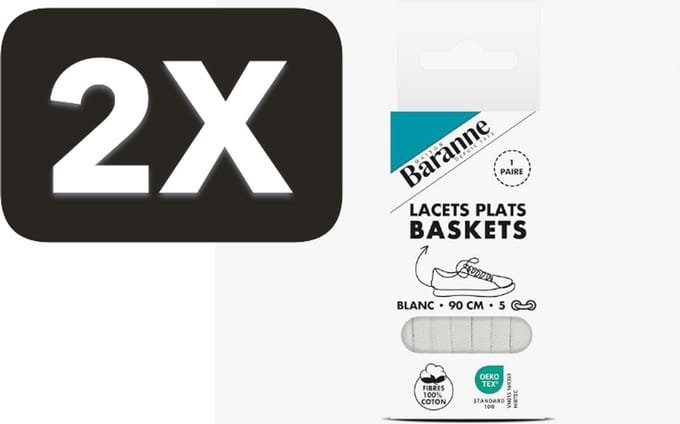 2 x Baranne - Lacets Plats Baskets
