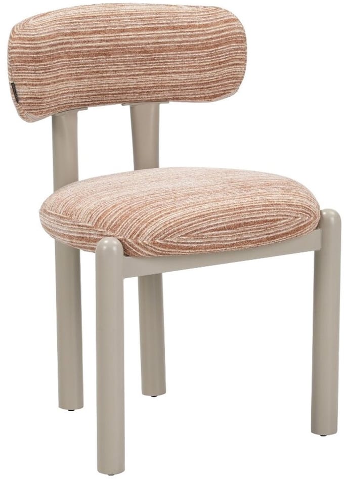 Bronx71® Eetkamerstoel Bolt chenille beige/pink - stoel