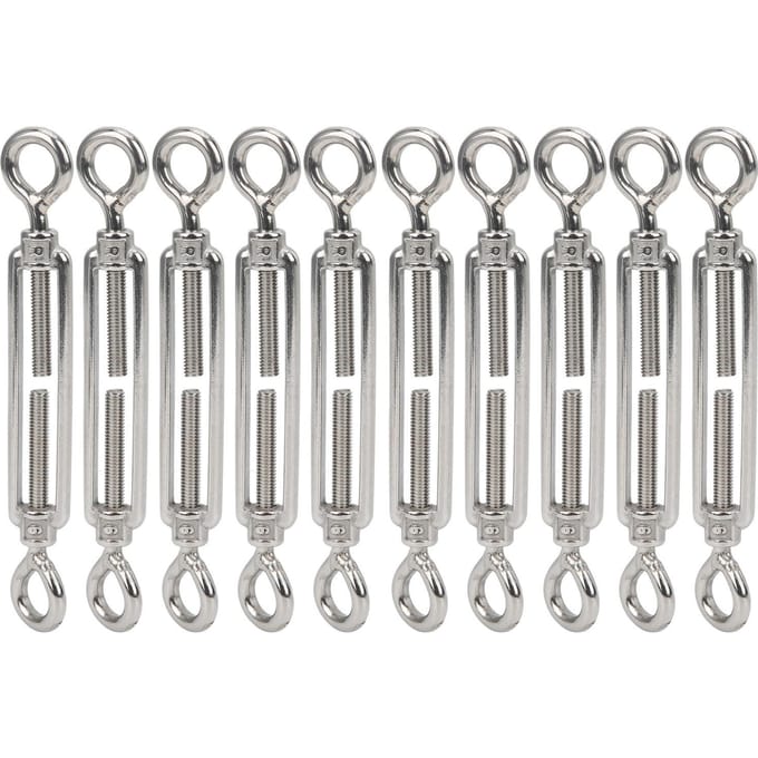 10 stuks Oog en Oog Spanner Draadspanner Zeef RVS Kabelspanner M6