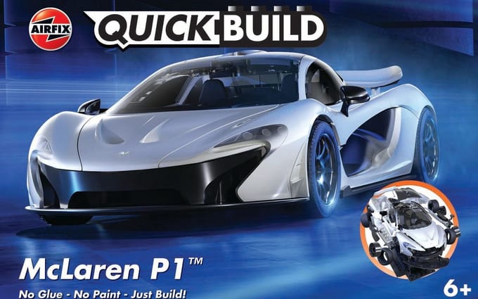 Airfix Modelbouwpakket - J6028 QUICKBUILD Mclaren P1 - Wit - Sport auto Plastic - Airfix - Modelbouw