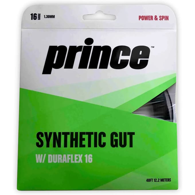 Prince Synthetic Gut Duraflex Set Snaren 12,2m-Zwart
